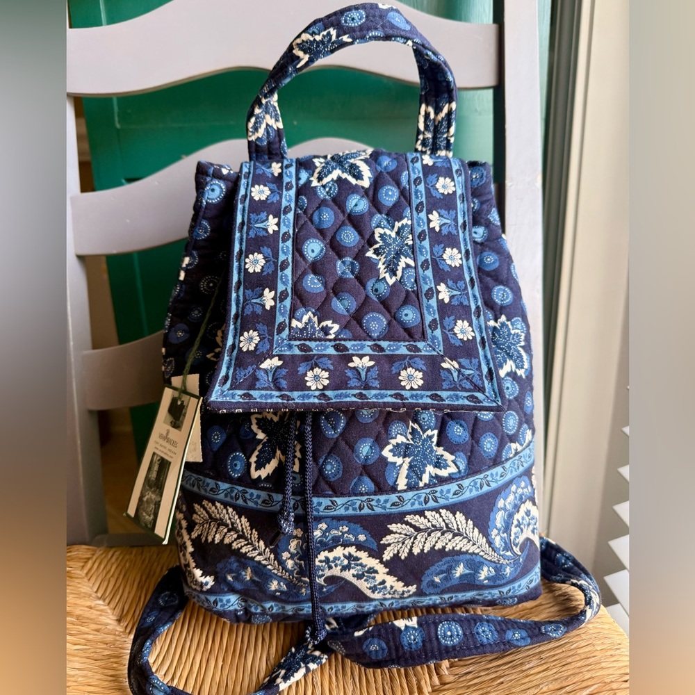 Vera Bradley retired rare Blue coin mini backpack purse vintage new with tags